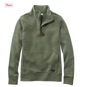 L.L. Bean Quilted Quarter-Zip Pullover SZ L